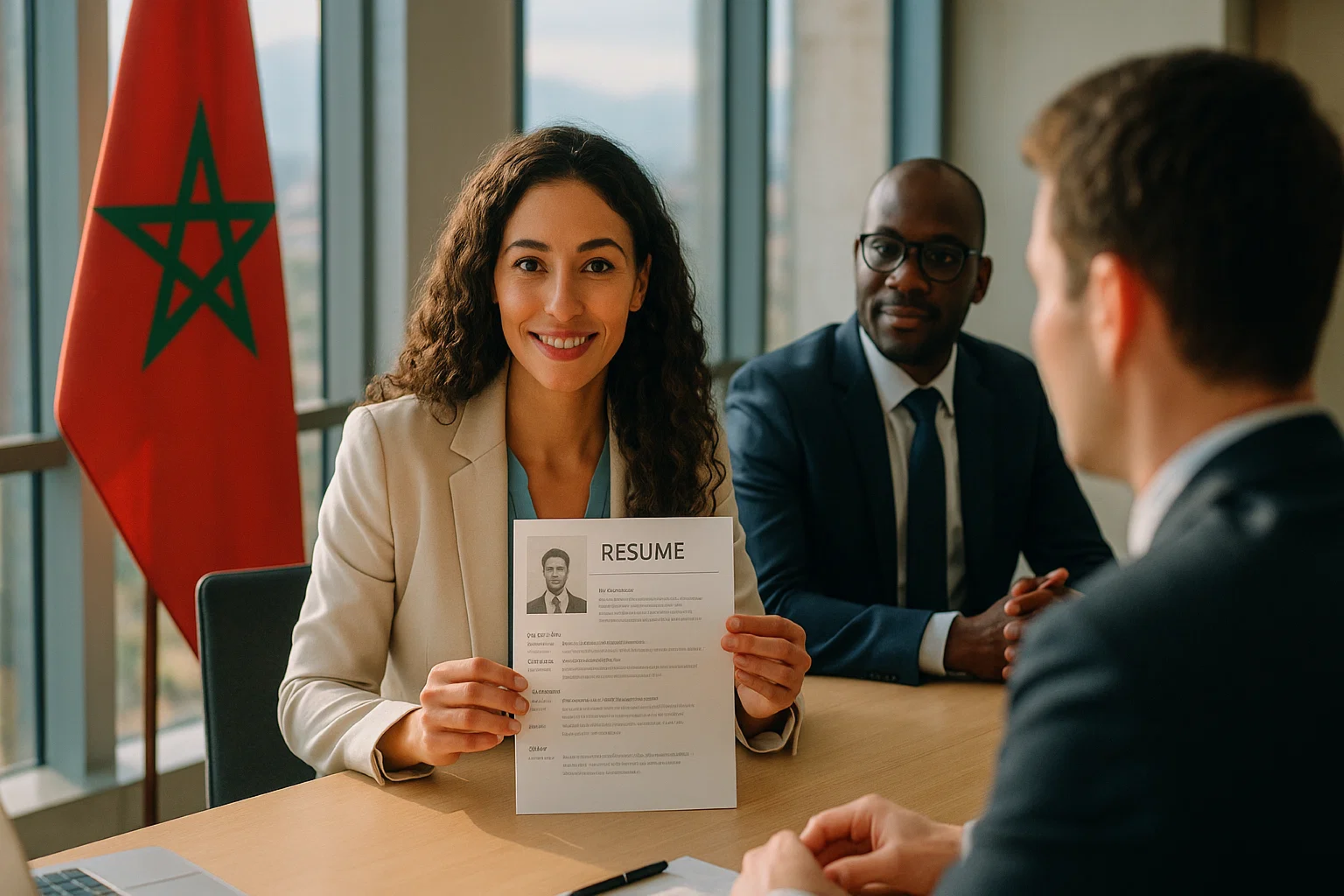 Modern business district in Casablanca Morocco where digital and offshoring employment is growing fastest in 2026
