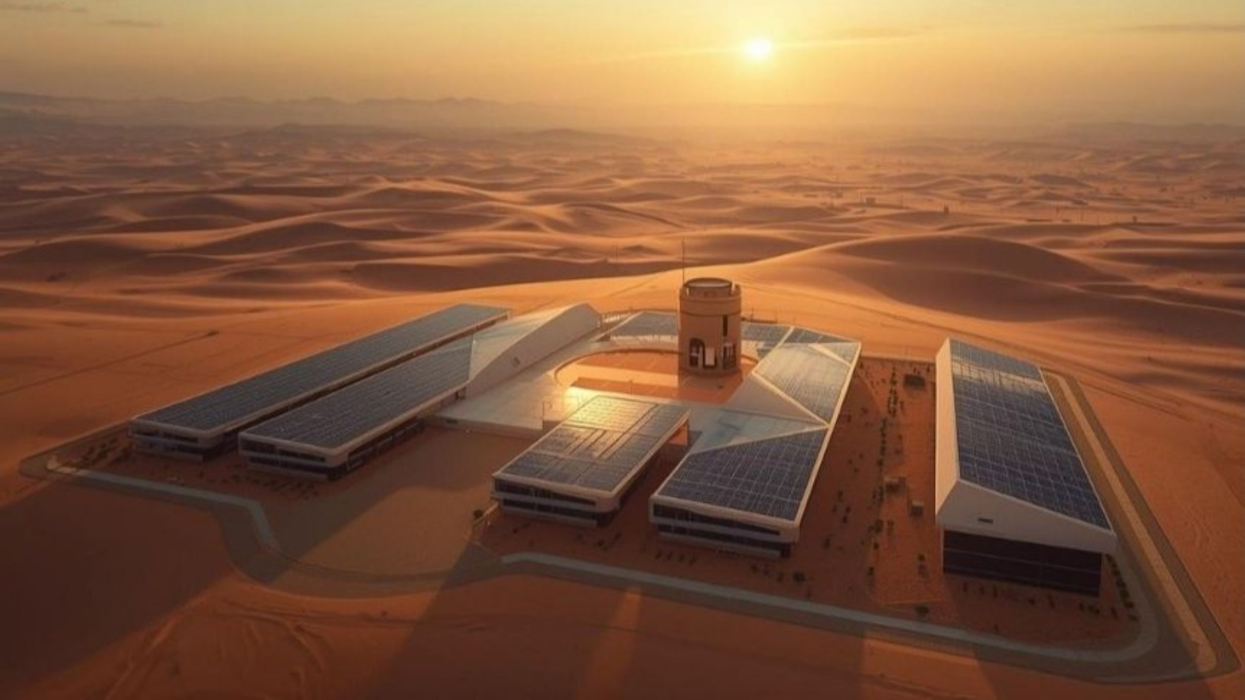 Aerial view of the Noor Ouarzazate solar complex in Morocco, a leading renewable energy investment site