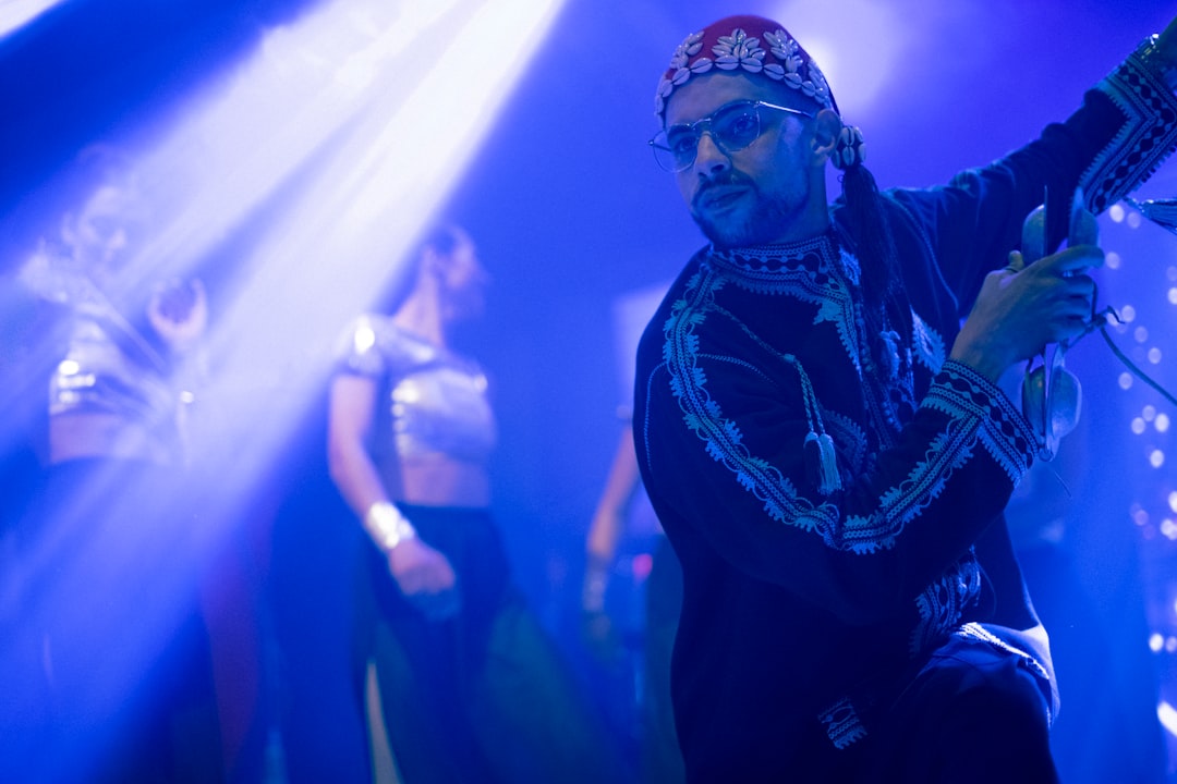 International and Moroccan musicians collaborate on stage during the Gnaoua festival